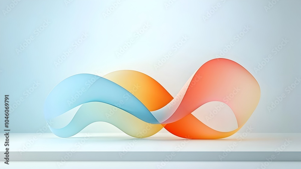 Poster Flowing abstract background with soft gradient shades and curved lines creating a dynamic and captivating minimalist design perfect for modern digital projects advertising branding and more