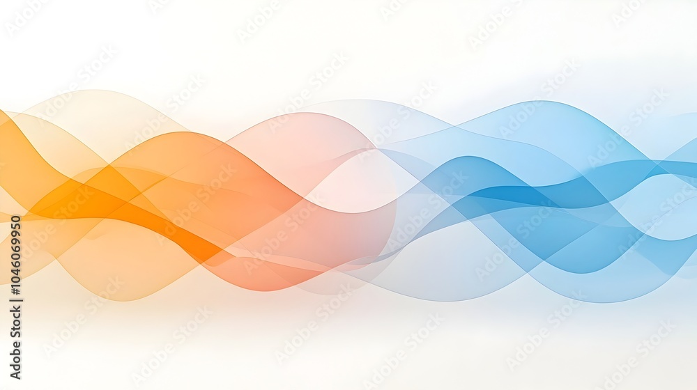Poster Flowing curved lines and subtle gradient shades intertwine crafting a minimalist abstract background that reflects movement and sleek contemporary design