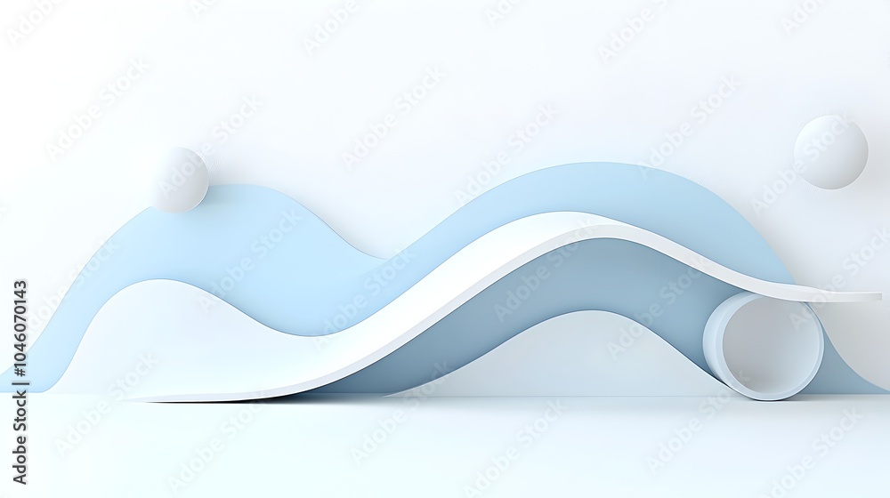 Poster Smooth flowing abstract arcs and gradient transitions blending together in a sleek minimalist design that evokes a sense of movement dynamism and elegant sophistication