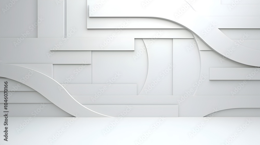 Aufkleber Elegant and Captivating Minimalist Abstract Composition Featuring Smooth Flowing Arcs Gradient Transitions and a Sleek Visually Striking Design