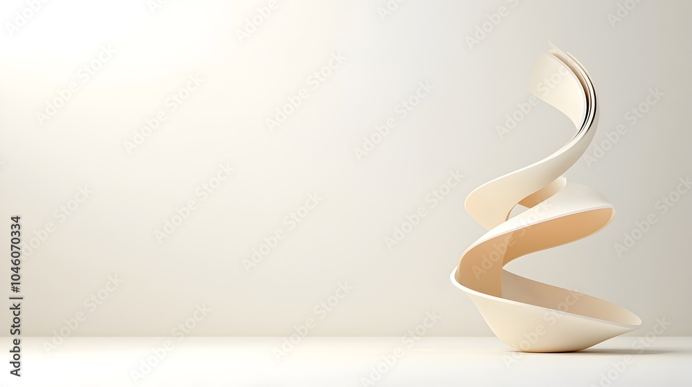 Poster Elegant arcs intertwined with gradient layers in an abstract minimalist design conveying smooth motion and modern aesthetics  The composition features a harmonious blend of geometric shapes