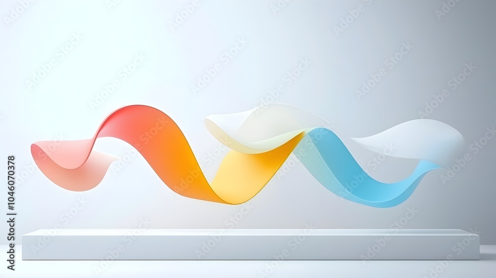 Poster Minimalist abstract background featuring graceful arcs and fluid gradients blending motion and sleek design elements in a seamless harmonious composition