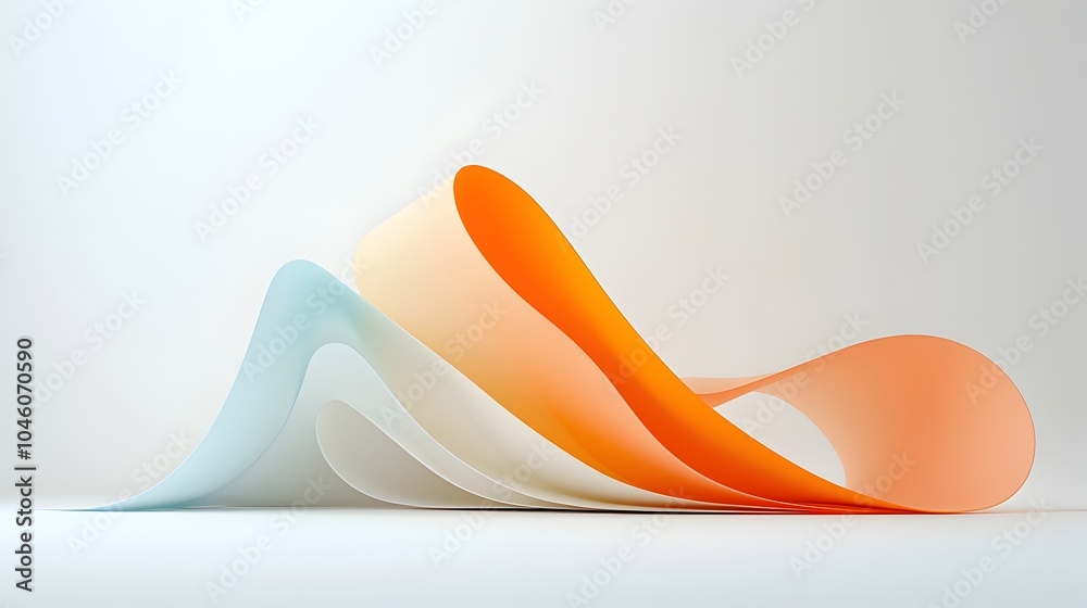 Poster Smooth flowing arcs and soft gradient tones come together in this mesmerizing abstract backdrop highlighting the beauty of movement and minimalist design