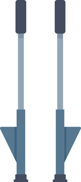 blue crutches flat design clip art preview