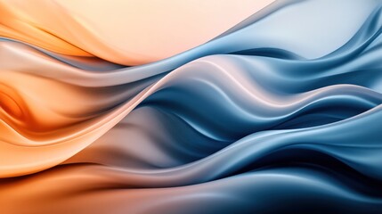 Naklejka premium Abstract Blue and Orange Waves