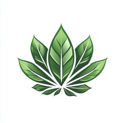 Naklejka premium Isolated Cannabis Leaf, THC CBD Logo Design Brand Templates, Health Dispensaries, Wellness Products, Business Branding Concepts