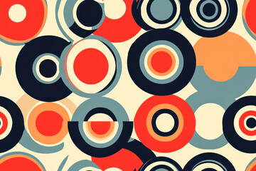 Seamless abstract geometric circles.