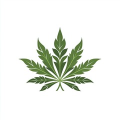 Fototapeta premium Isolated Cannabis Leaf, THC CBD Logo Design Brand Templates, Health Dispensaries, Wellness Products, Business Branding Concepts