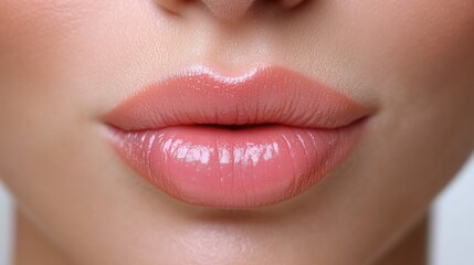 Close-Up of Glossy Lips