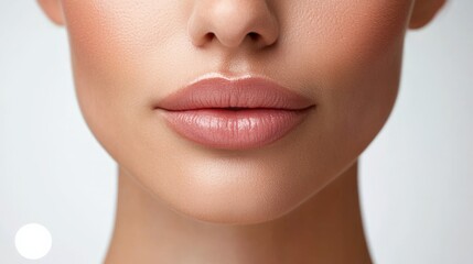 Obraz premium Close-Up of Smooth Lips and Skin