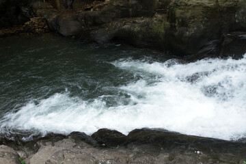 waterfall on the rocks