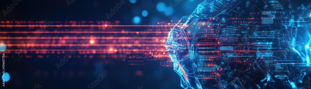 Fototapete Massive crystal clusters with glowing data streams, side view, representing data processing capabilities, robotic tone, Triadic color scheme