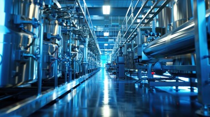 Fototapeta premium Industrial Factory Interior