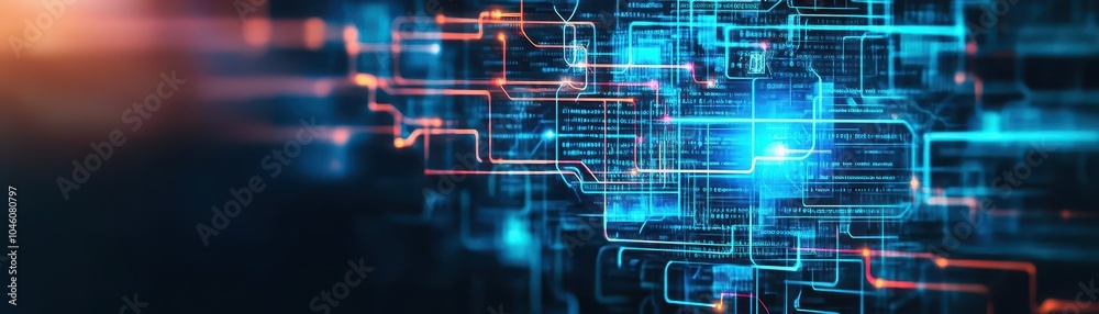 Poster A crystal maze filled with data flows, side view, symbolizing the complexity of big data systems, advanced tone, Monochromatic Color Scheme