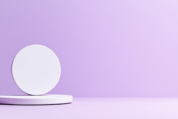 Modern minimalistic design featuring cylindrical shapes on a pastel purple background.