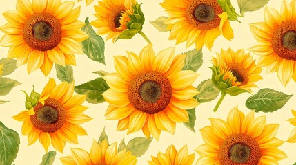 Obraz premium beautiful yellow sunflower background