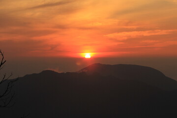 Obraz premium sunrise over the mountains