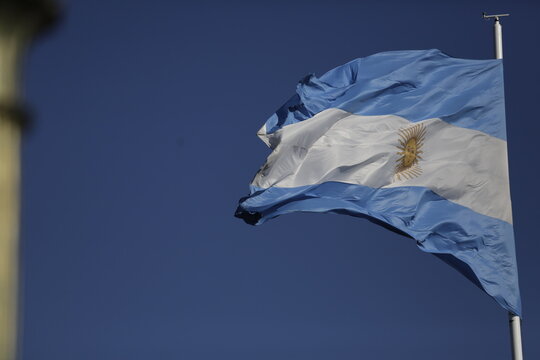 Bandera Argentina Flameando
