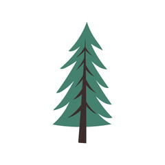 Obraz premium A simple hand-drawn vector Christmas tree. Doodle Christmas tree in minimal style. Christmas and its symbols