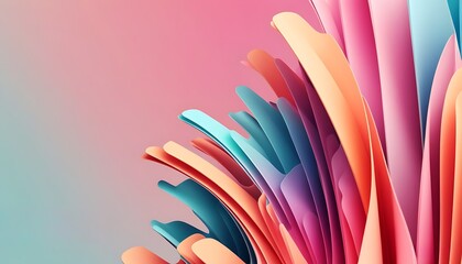 Smooth and colorful wave pattern with modern tech design elements