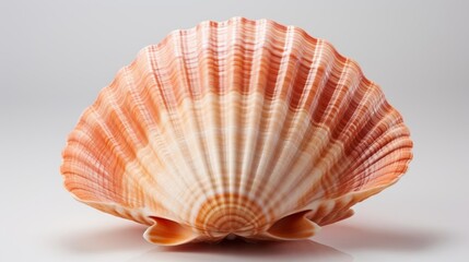 A large shell with a brown and white pattern
