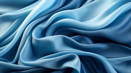 Obraz premium A blue fabric with a wave pattern