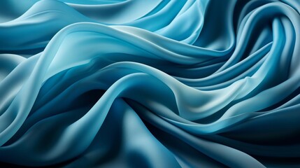 Fototapeta premium A blue fabric with a wave pattern