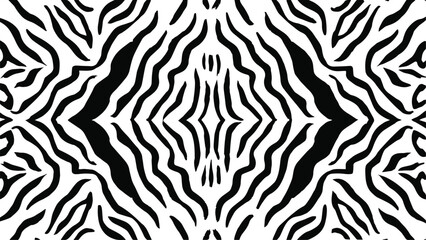 Abstract zebra print pattern. Zebra stripes pattern vector. Zebra skin texture.