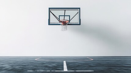 Simple Basketball Court Mockup for Design Projects