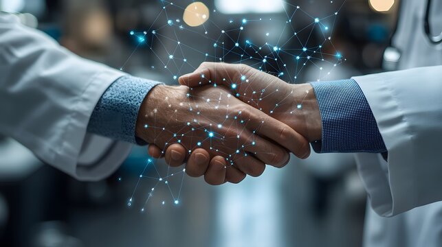 Professional Handshake in Medical Environment