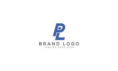 letter pl logo design vector template design for brand.