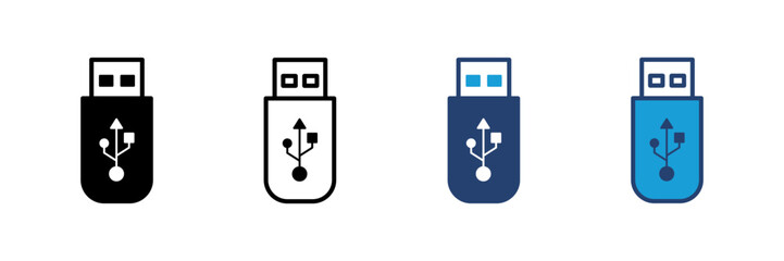 Usb icon vector. Flash disk icon vector