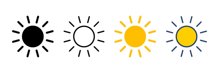 Sun icon vector. Brightness Icon vector