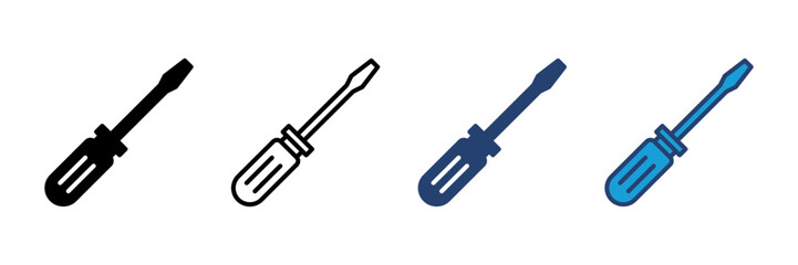 Fototapeta premium Screwdriver icon vector. tools icon vector