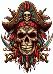 TRIBAL TATOO トライバル タトゥ 刺青 和柄 ドクロ 海賊 インディアン