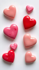 Fototapeta premium heart candies 2 isolated with white highlights, png