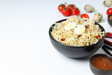 Concept of tasty fast food - instant noodles