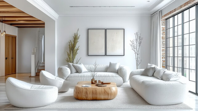 interior design of modern living room - Powered by Adobe