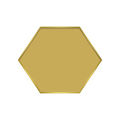 和風の六角形フレーム　金