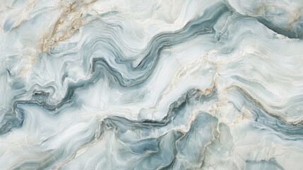 Obraz premium This stunning stone texture features smooth, wave-like designs in pale blue, gray, and silver hues. The polished surface reflects light, enhancing its dreamlike and fluid aesthetic.