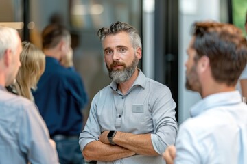 Obraz premium Business networking event with professionals discussing future opportunities