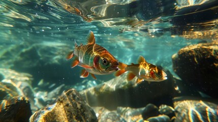 Fototapeta premium Two fish underwater