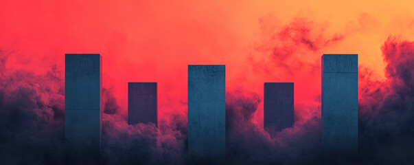 A cloud stretching digital arms towards storage towers deployment landscape futuristic tone vivid