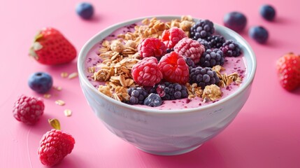 Berry Smoothie Bowl with Granola