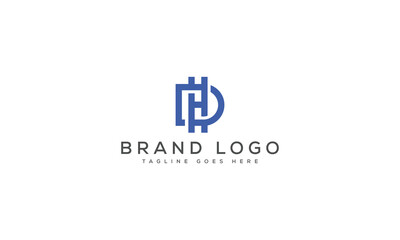 letter DH logo design vector template design for brand.
