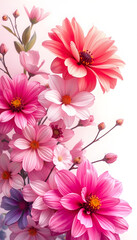 Empathy Colorful Floral Horizontal isolated with white highlights, png