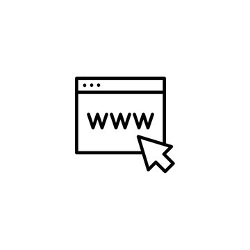 recommend clip art: Monoline website icon on white background 