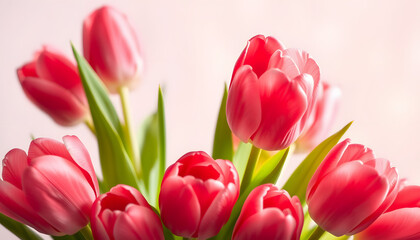 Naklejka premium Newborn natural tulips digital love heart backdrop/background isolated with white highlights, png