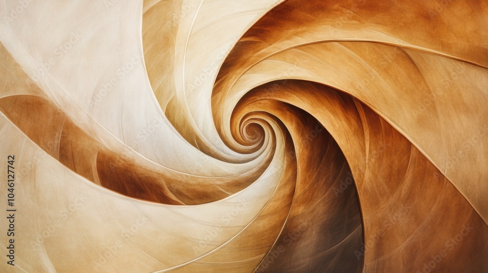 Aufkleber swirling shapes resembling tea blend seamlessly in soft, muted colors, evoking tranquility and a sen