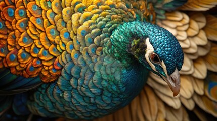 Obraz premium Vibrant Peacock Feathers in Stunning Detail